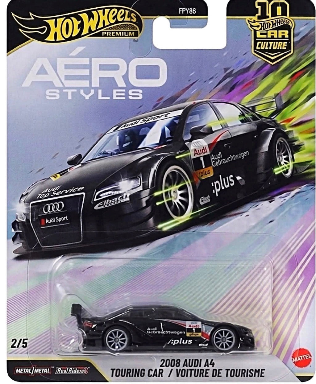 2026 Hot Wheels Car Culture Premium Aero Styles 2008 Audi A4 Touring Car (Pre-Order Summer)