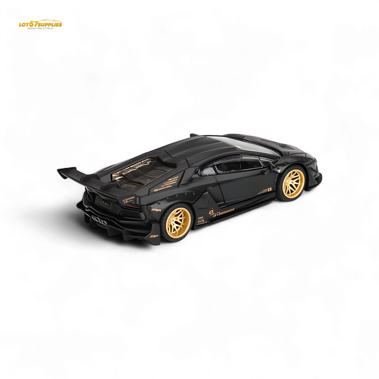 Mini-GT LB WORKS Lamborghini Aventador Matte Black 1:64