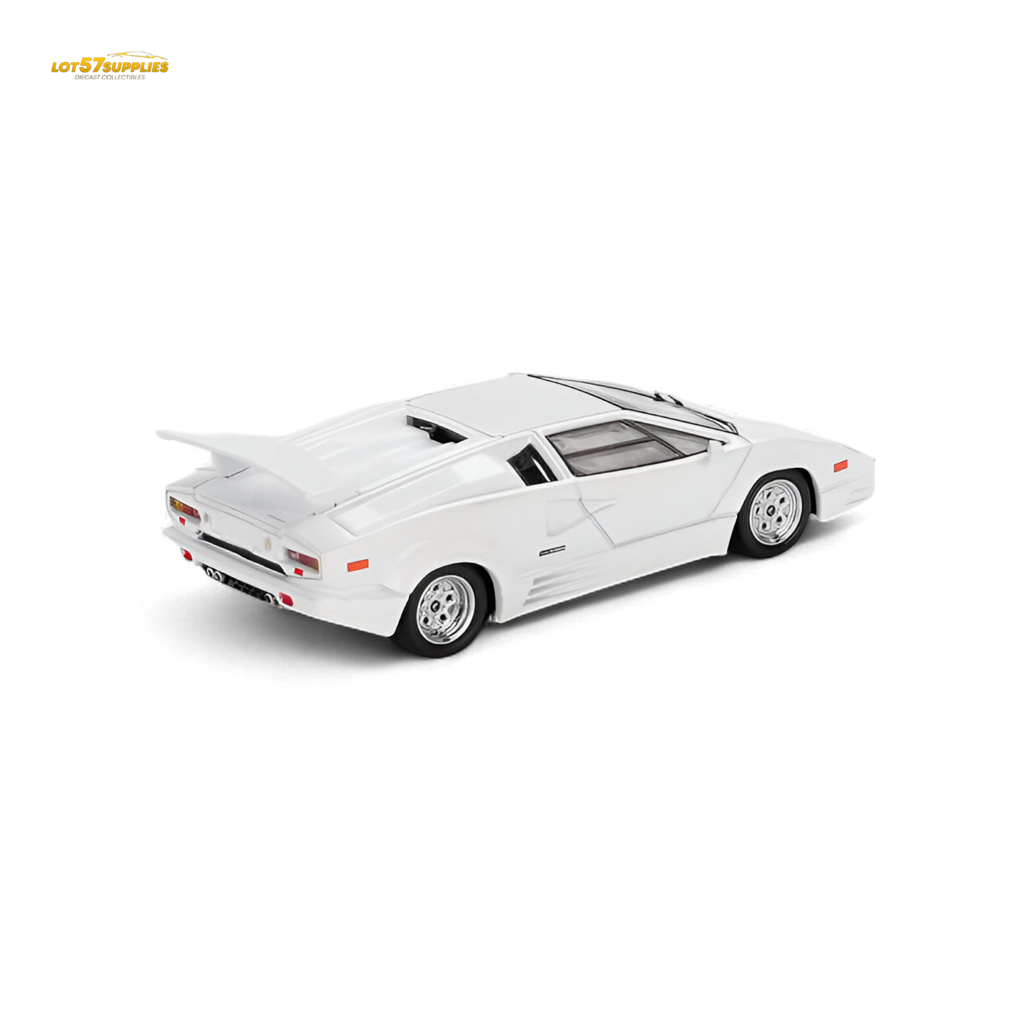 Mini-GT Lamborghini Countach 25th Anniversary White 1:64