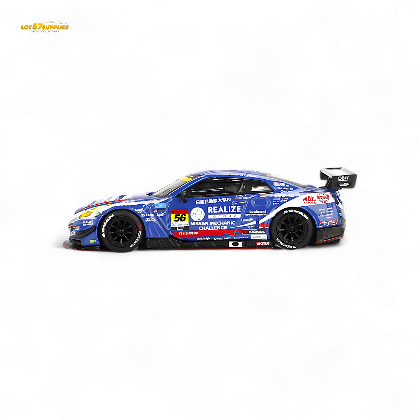 Mini-GT Nissan GT-R Nismo GT3 #56 "REALIZE MECHANIC CHALLENGE GT-R" 1:64