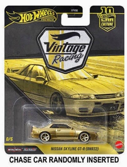 2026 Hot Wheels Car Culture Premium Vintage Chase Car Gold Nissan