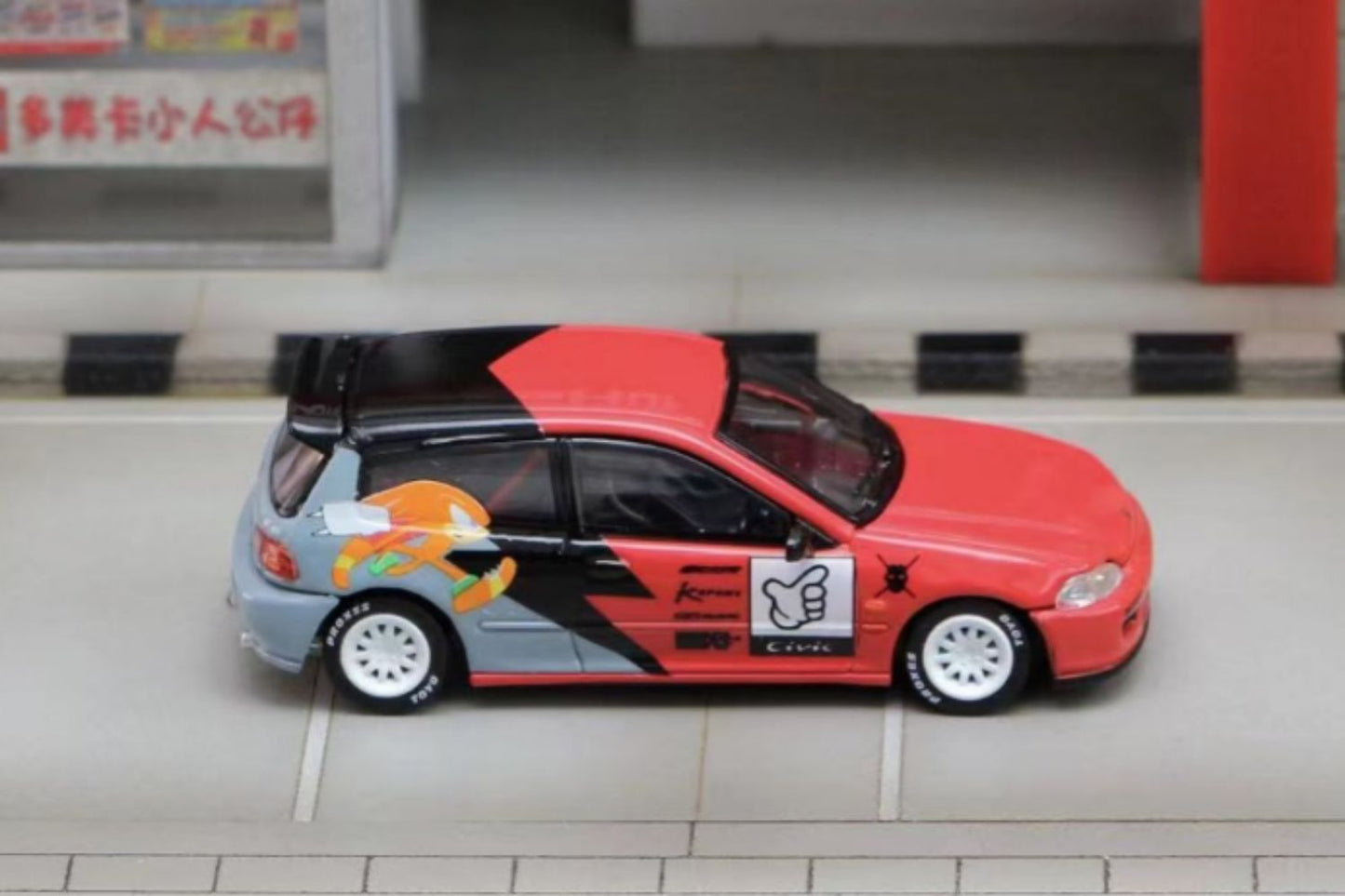 Street Weapon Honda Civic EG6 Sonic livery 1:64