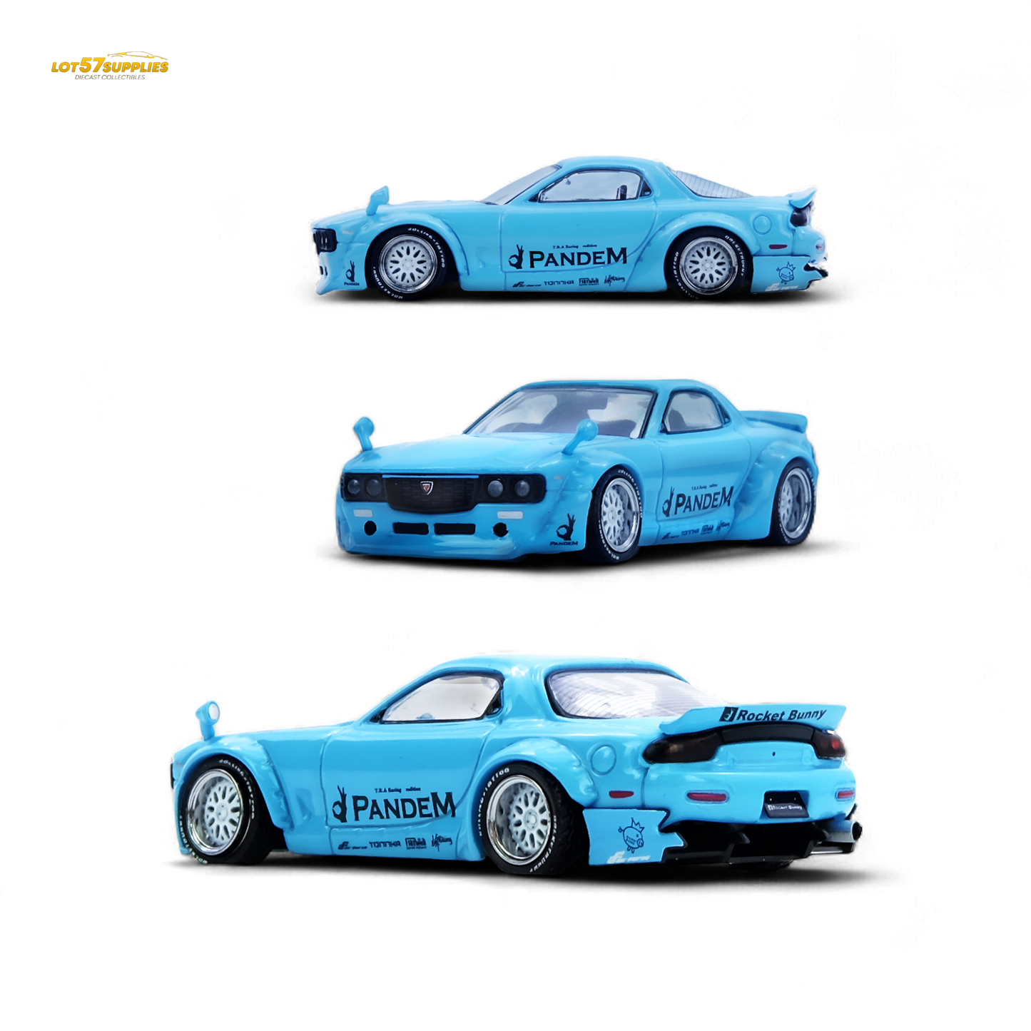 (Pre-Order) Inno64 Mazda RX7 FD3S Pandem Tiff Blue 1:64