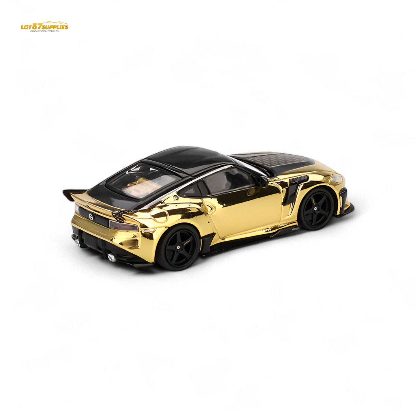Mini-GT Nissan Z VeilSide FZ400 Gold Chrome LHD 1:64