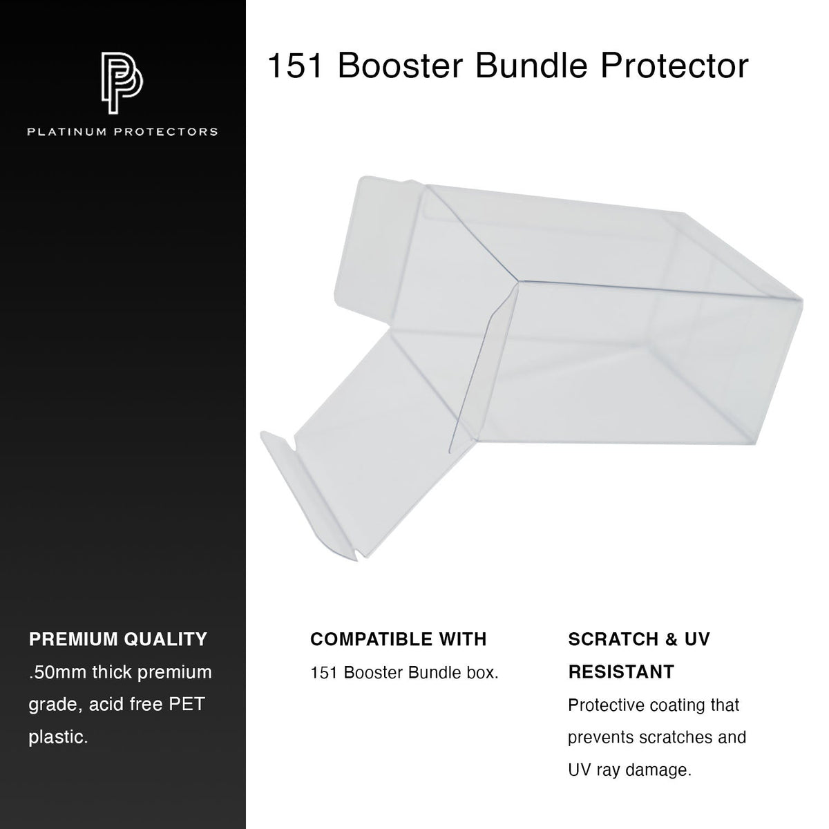 Platinum Protectors for Pokemon 151 Booster Bundle Boxes - UV & Scratch-Resistant