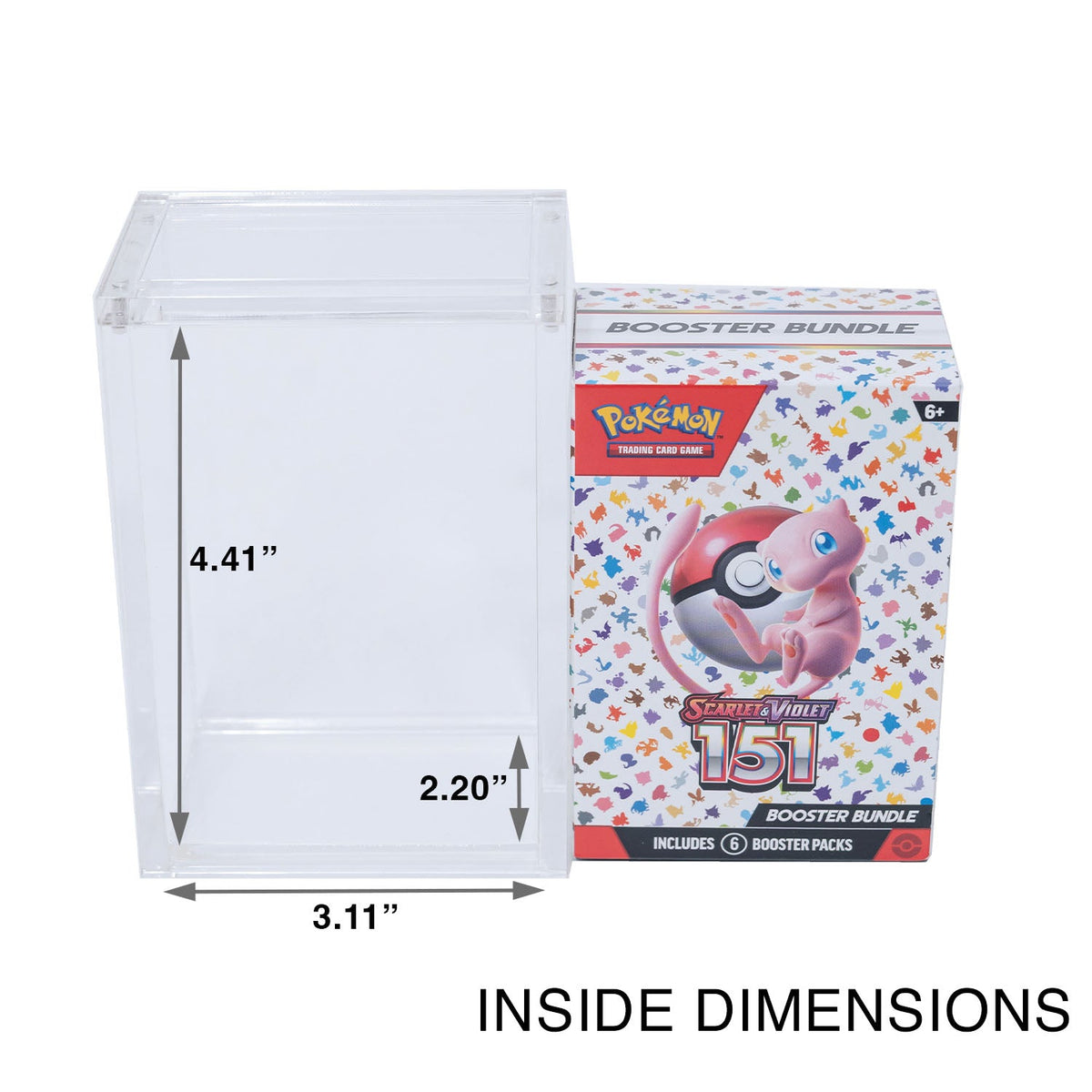Pokémon 151 Booster Bundle Acrylic Case With Magnetic Top