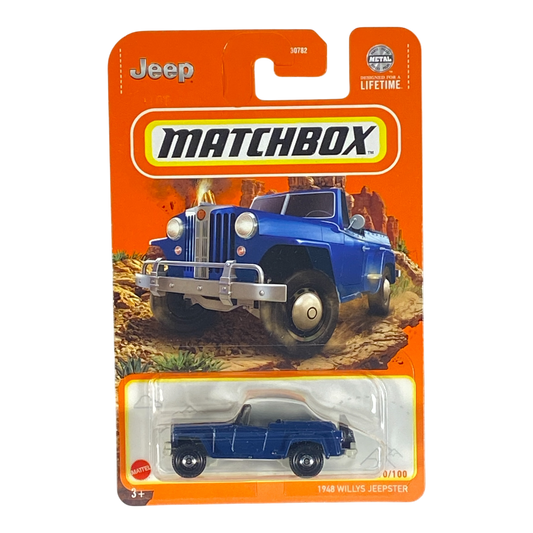 Blue Matchbox 1948 Willys Jeepster | Matchbox Series 10/100