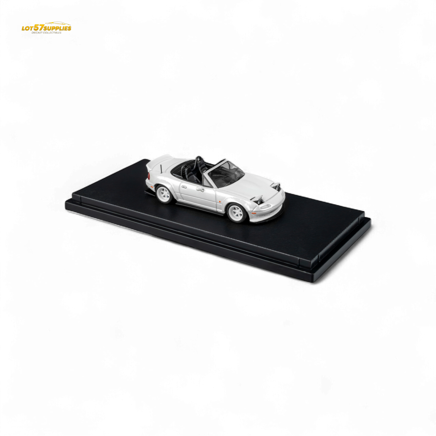 Microturbo Custom MX5 Rocket Bunny Metallic White 1:64