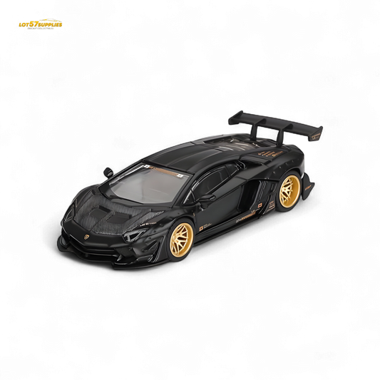 Mini-GT LB WORKS Lamborghini Aventador Matte Black 1:64