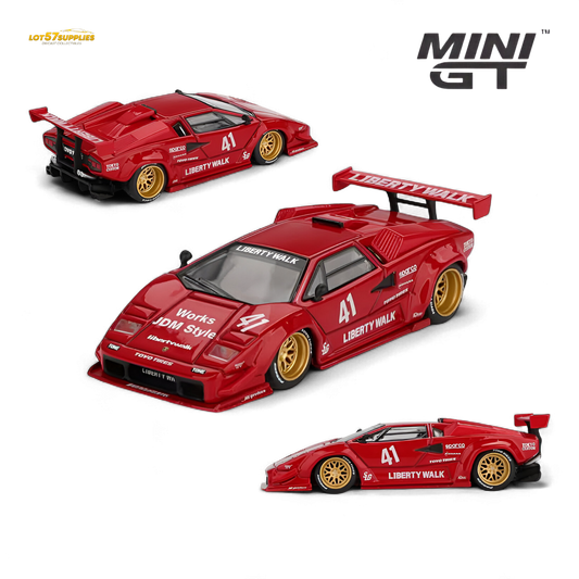 MiniGT Lamborghini Countach LB-WORKS Red 1:64