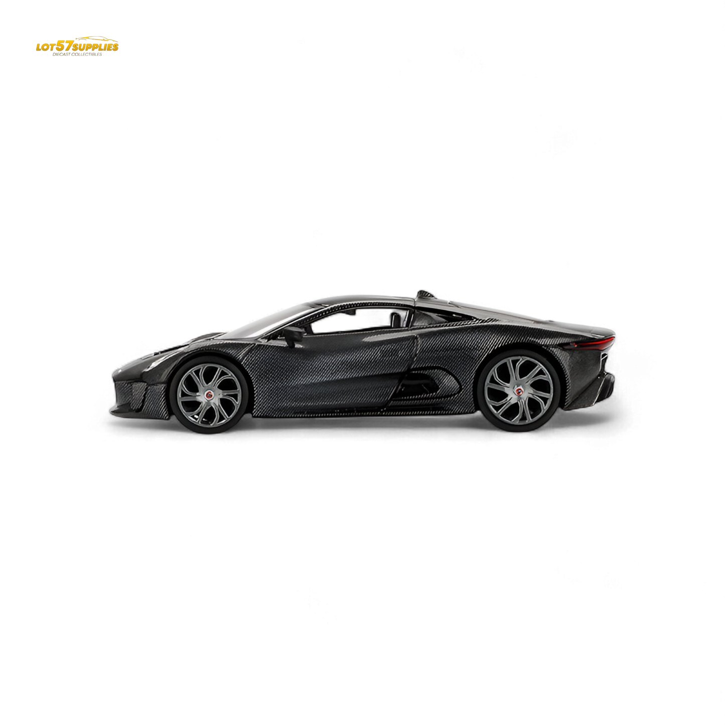 Mini-GT Jaguar C-X75 Test Car Carbon Fiber 1:64