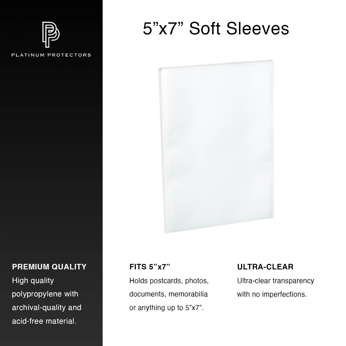 Photocard Sleeves 5" x 7"