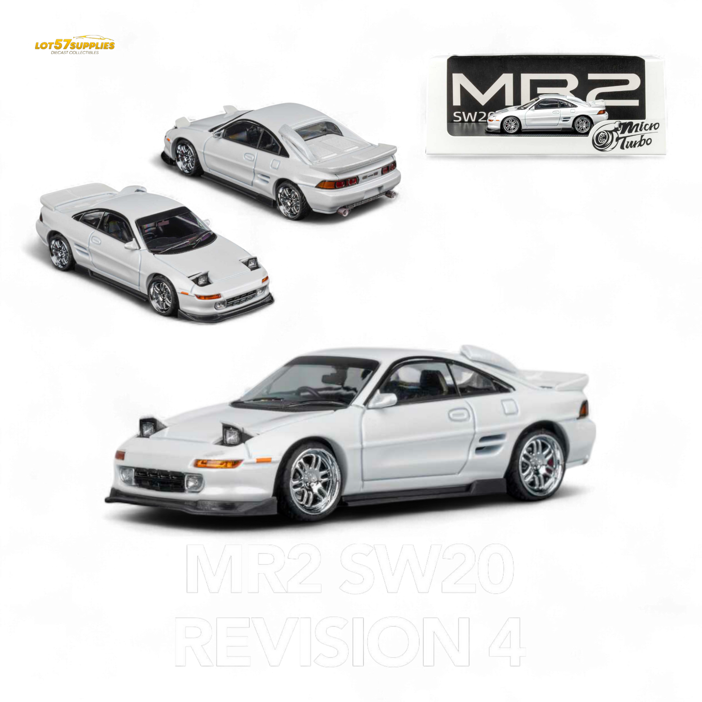 Microturbo Toyota MR-2 SW20 Revision 4 V2 White 1:64