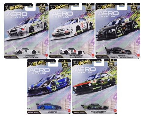 2026 Hot Wheels Car Culture Premium Aero Speed - Complete Set of 5 (Pre-Order)