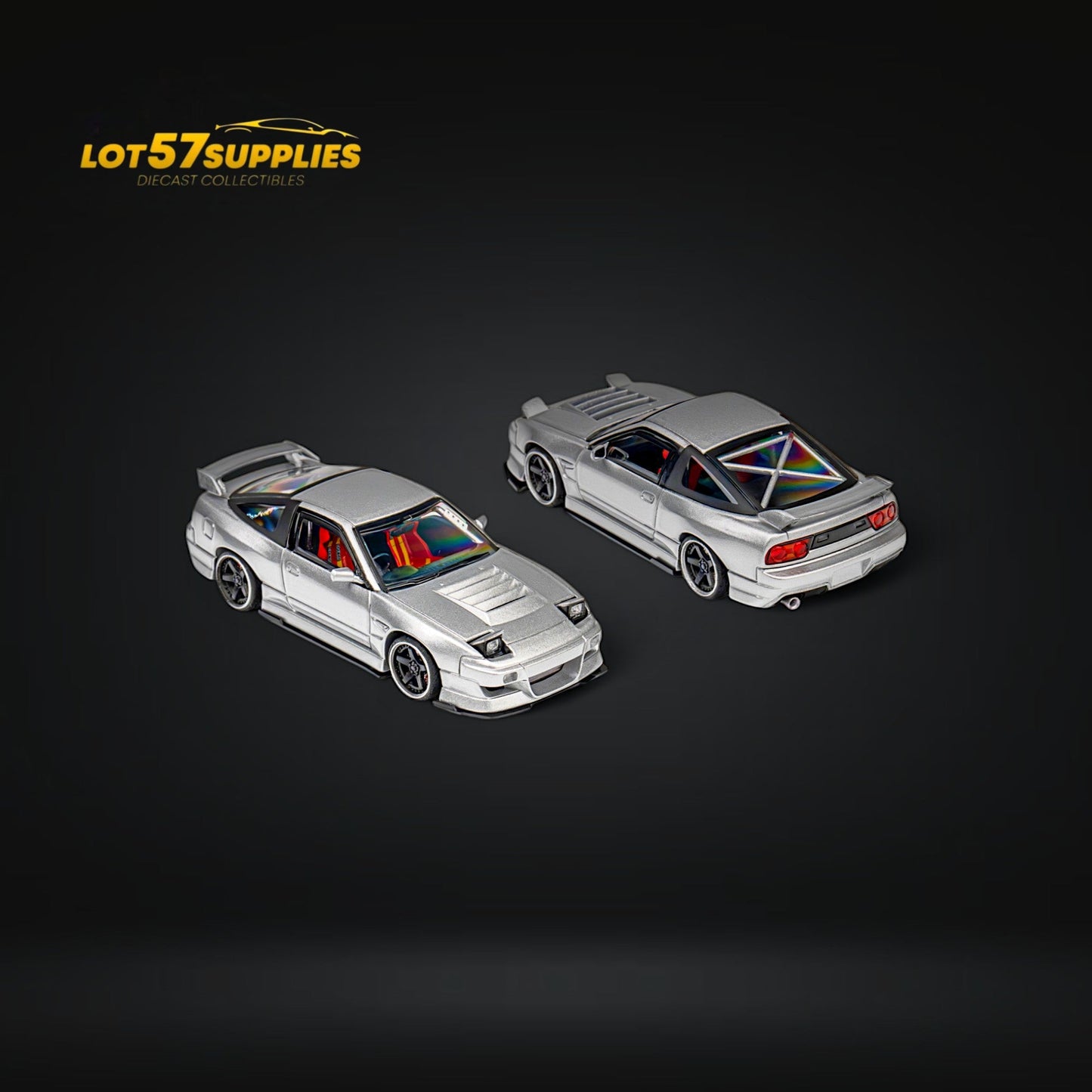 MicroTurbo Nissan 180SX Miyabi Metallic Silver 1:64