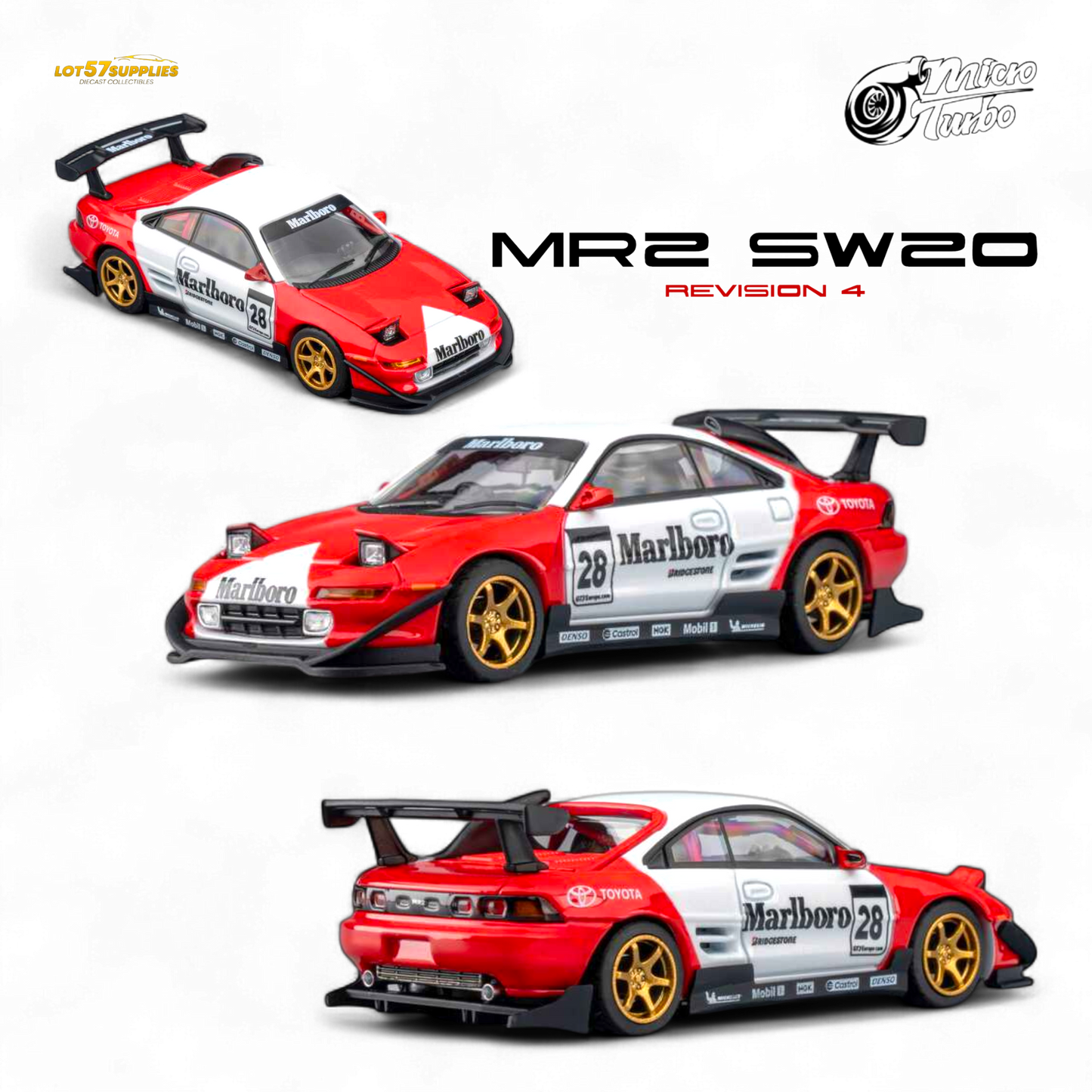 (Pre-Order) MicroTurbo Toyota MR2 Marlboro Livery 1:64