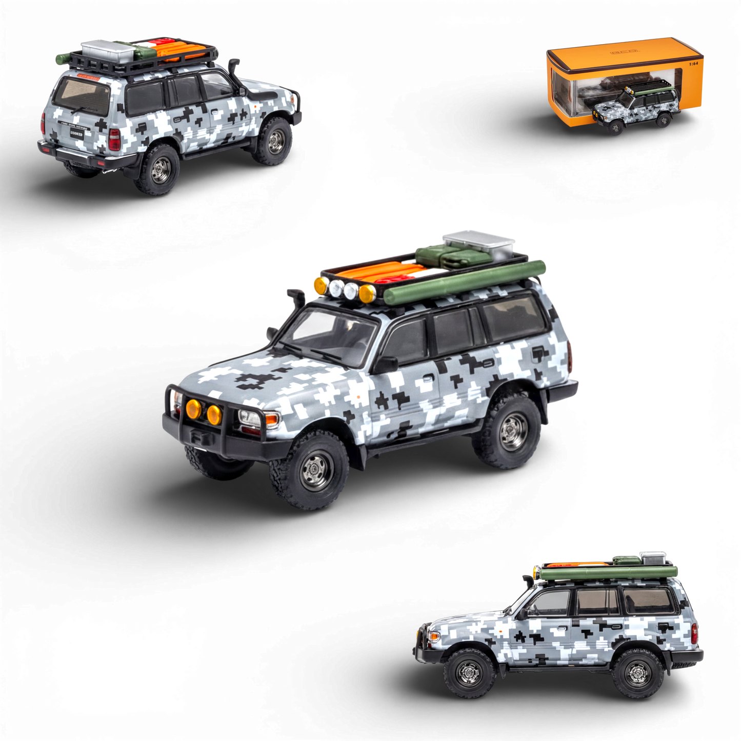 GCD Toyota Land Cruiser LC80 Digital Camouflage - Accessories Included 1:64