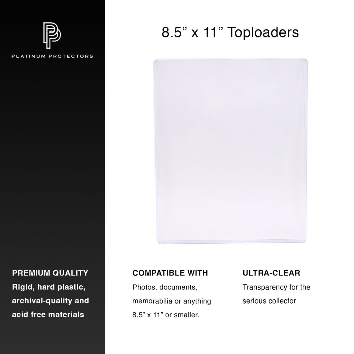 Photocard Toploader 8.5" x 11"