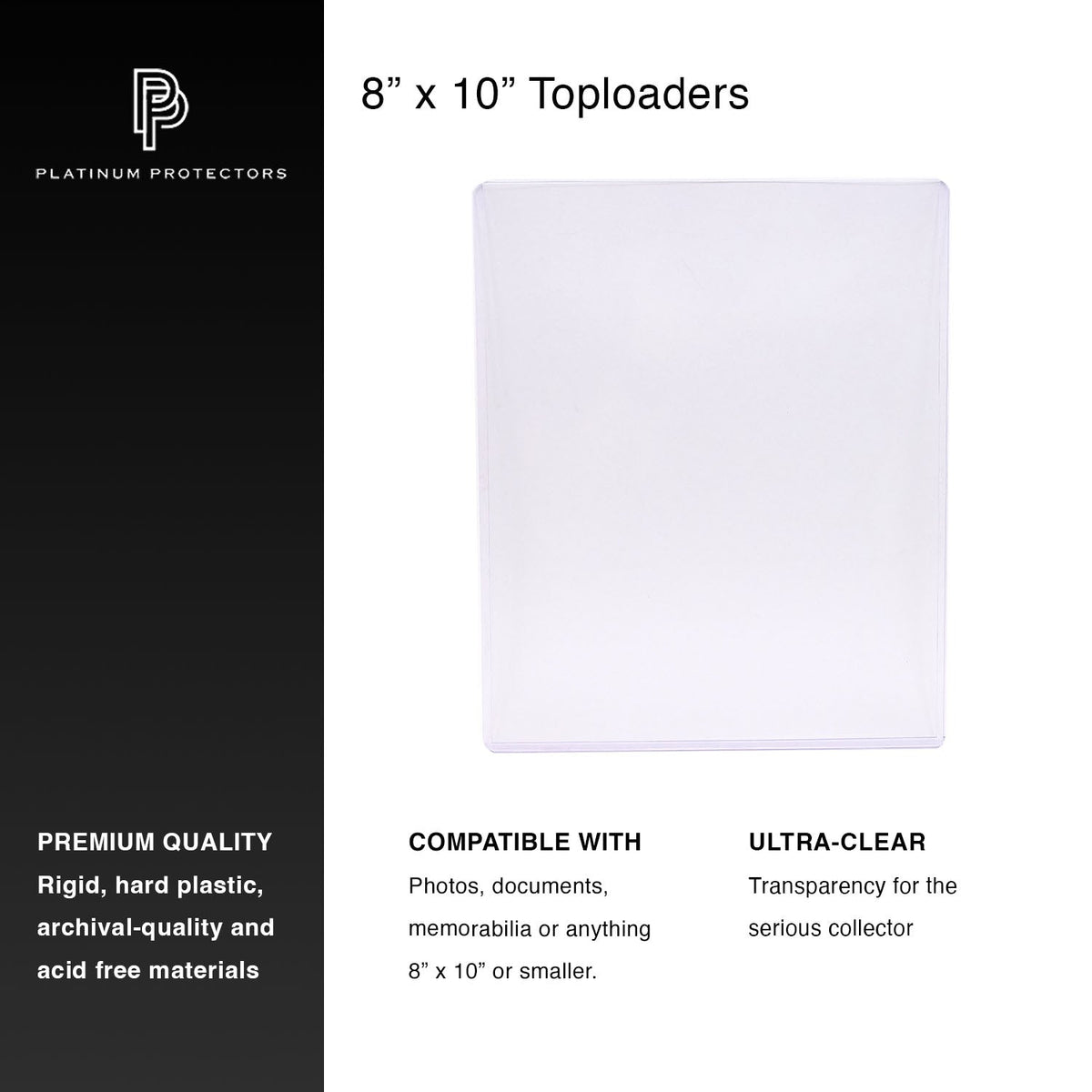 Photocard Toploader 8" x 10"