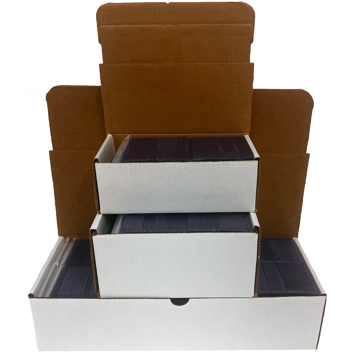 Trading Card Storage Box With Toploaders & Card Sleeves