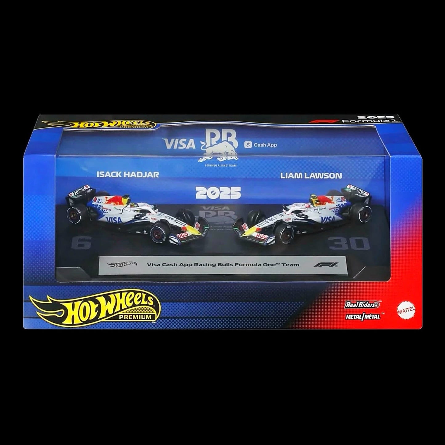 Hot Wheels Premium Formula One Visa Cash App Racing Bulls Team - Isack Hadjar & Liam Lawson - 2 Pack Diecast Set (Pre-Order)