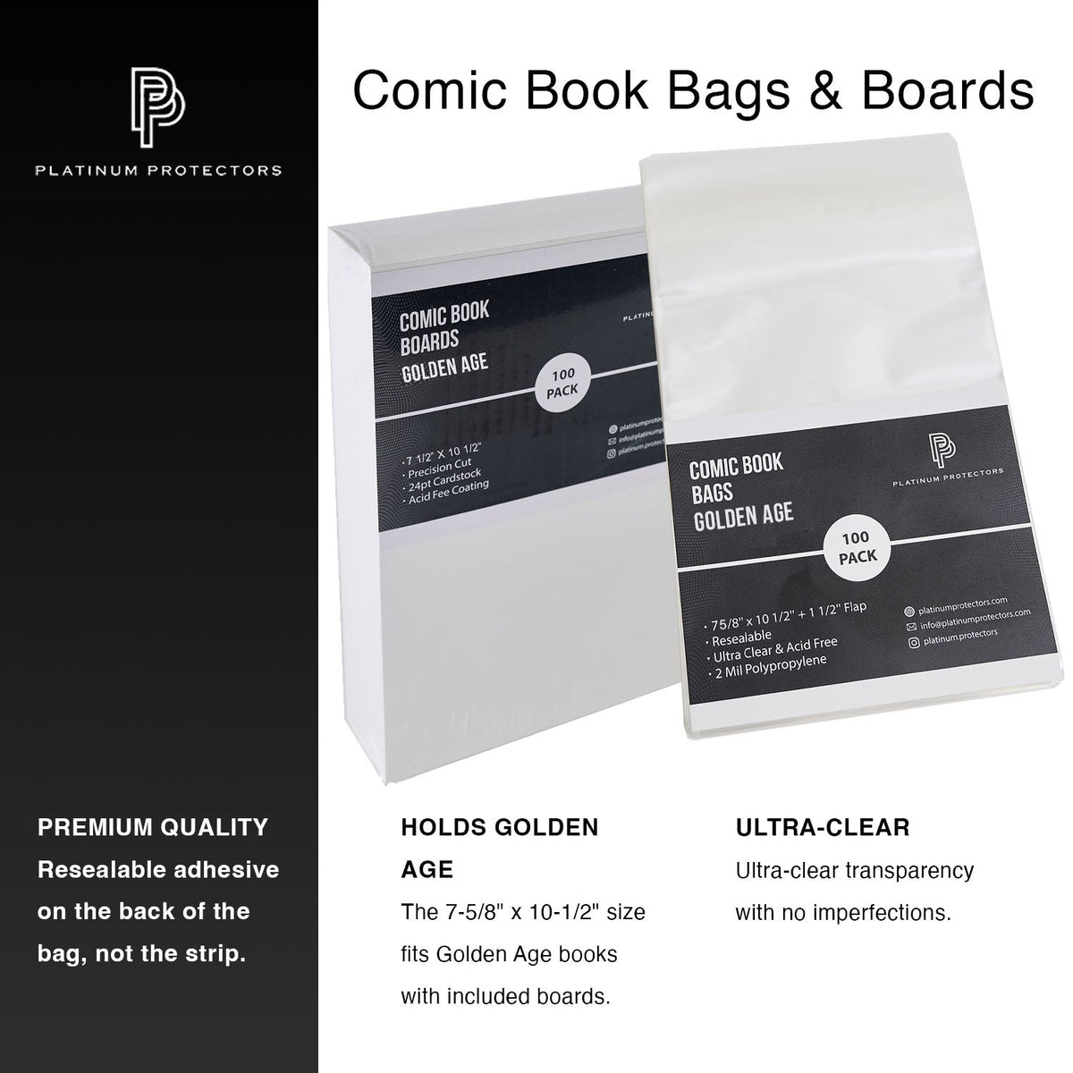 Golden Age Comic Book Bags & Comic Book Boards