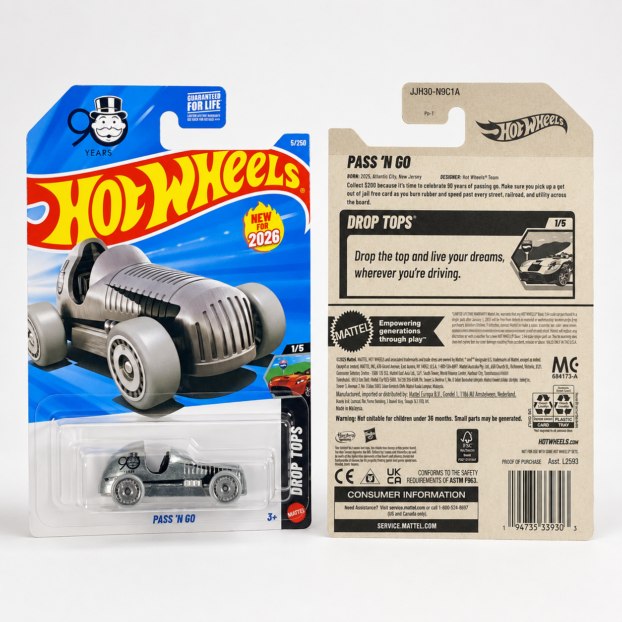 Hot Wheels Pass ’N Go 2026 | Drop Tops Series 1/5 - 5/250
