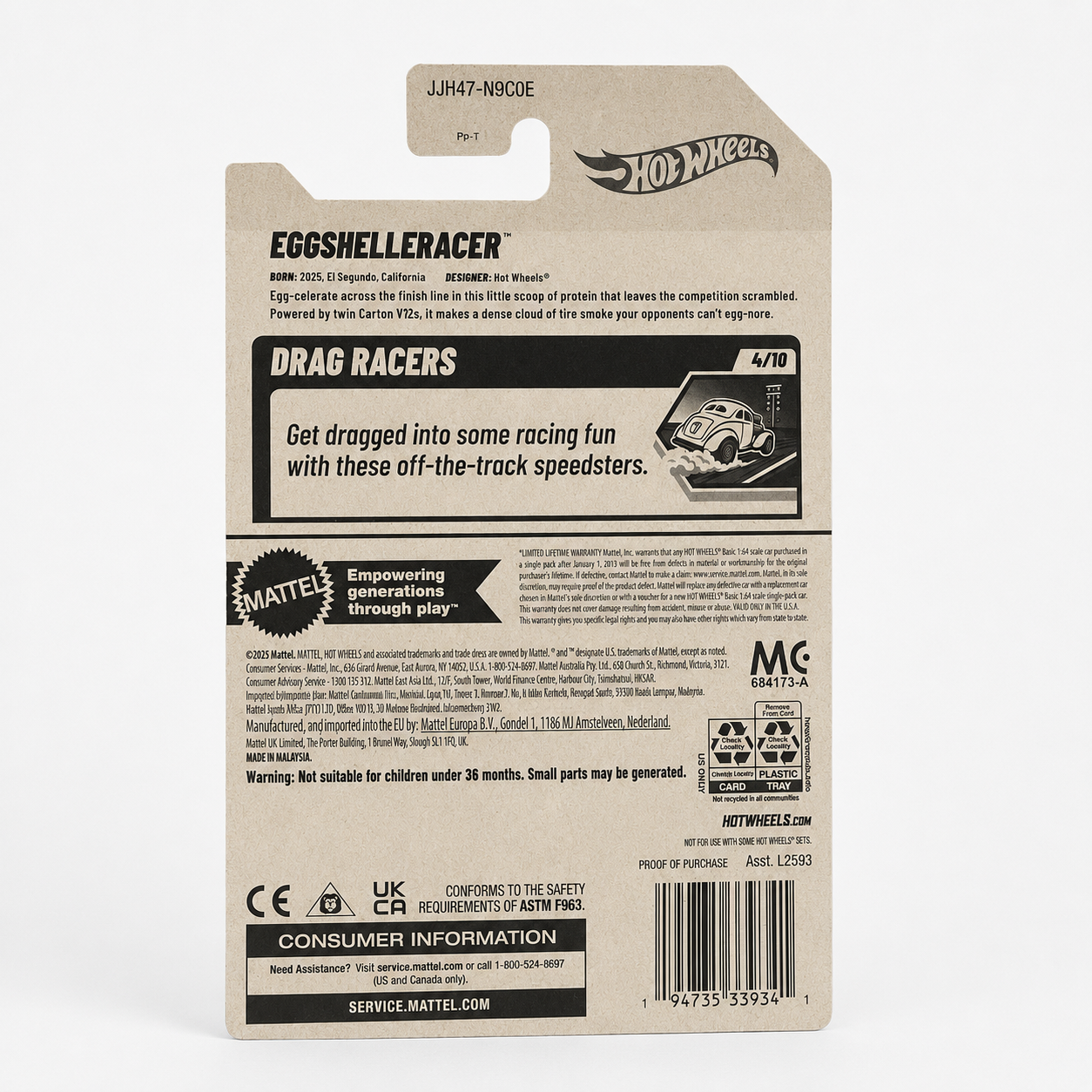 Hot Wheels EggShelleRacer | Drag Racers Series 4/10