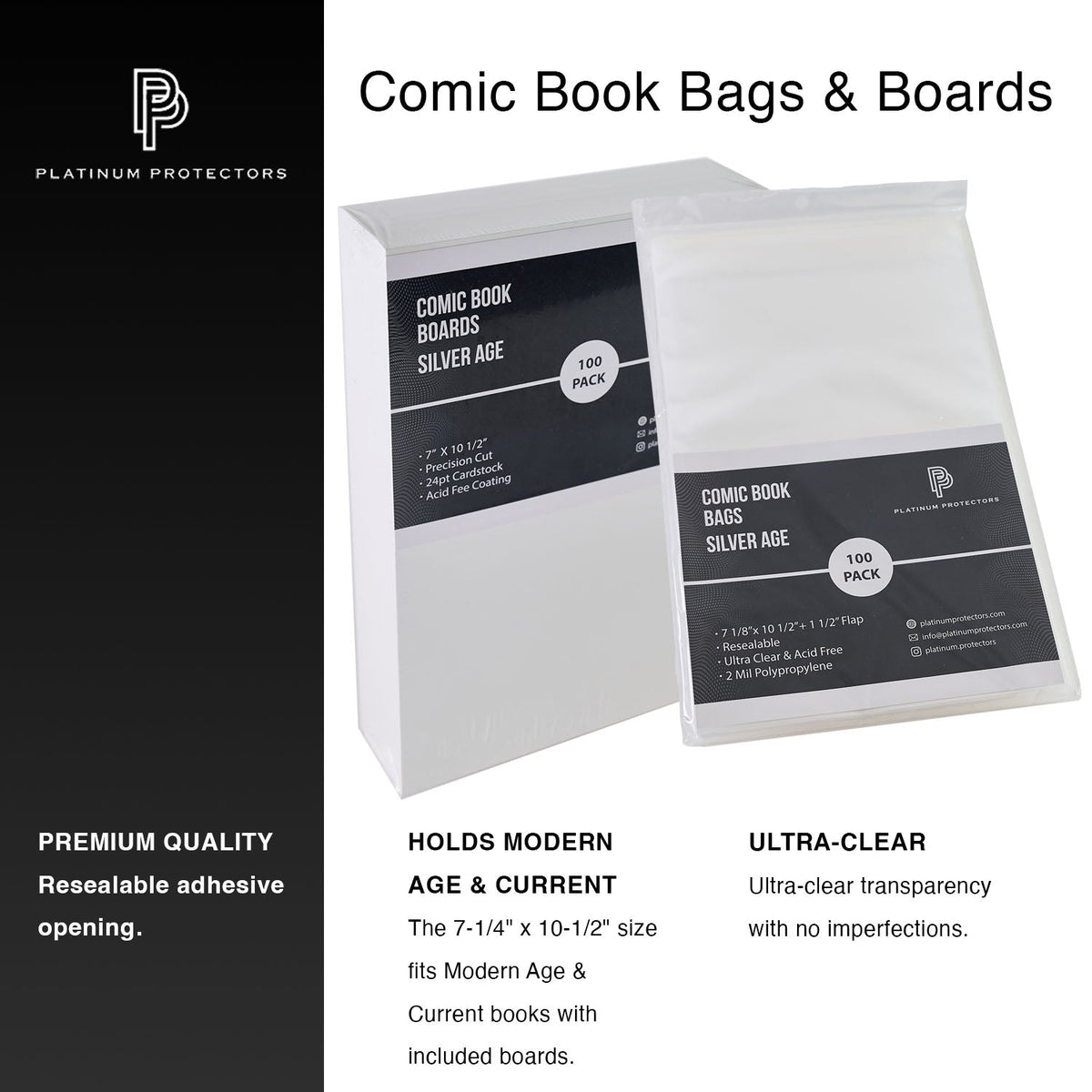 Silver Age Comic Book Bags & Comic Book Boards