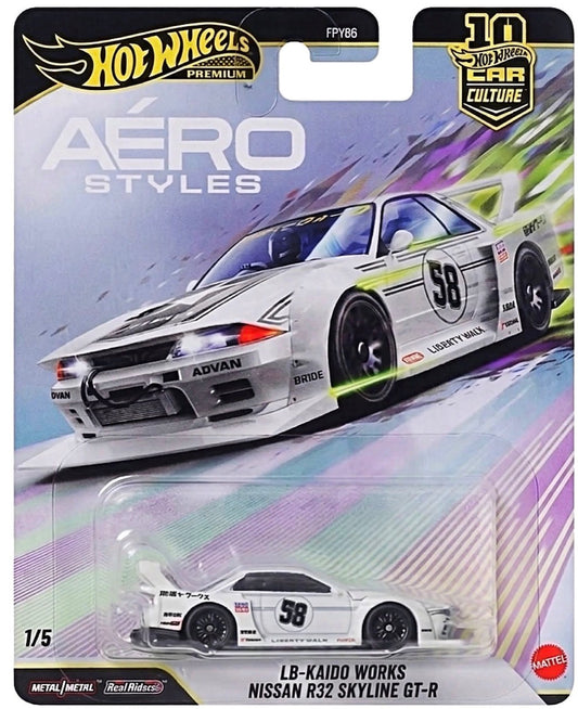 2026 Hot Wheels Car Culture Premium Aero Speed LB-Kaido Works Nissan R32 Skyline GT-R Diecast (Pre-Order Summer 2026)