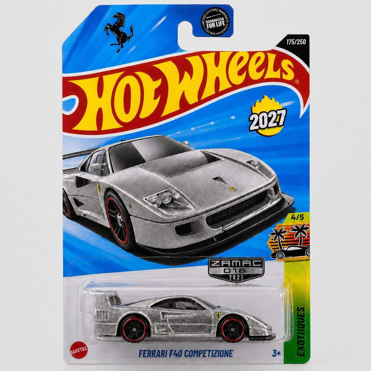 2027 Hot Wheels Walmart Exclusive Ferrari F40 Competizione ZAMAC (Pre-Order 2027 Winter)