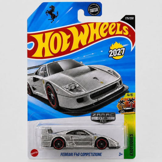 2027 Hot Wheels Walmart Exclusive Ferrari F40 Competizione ZAMAC (Pre-Order 2027 Winter)