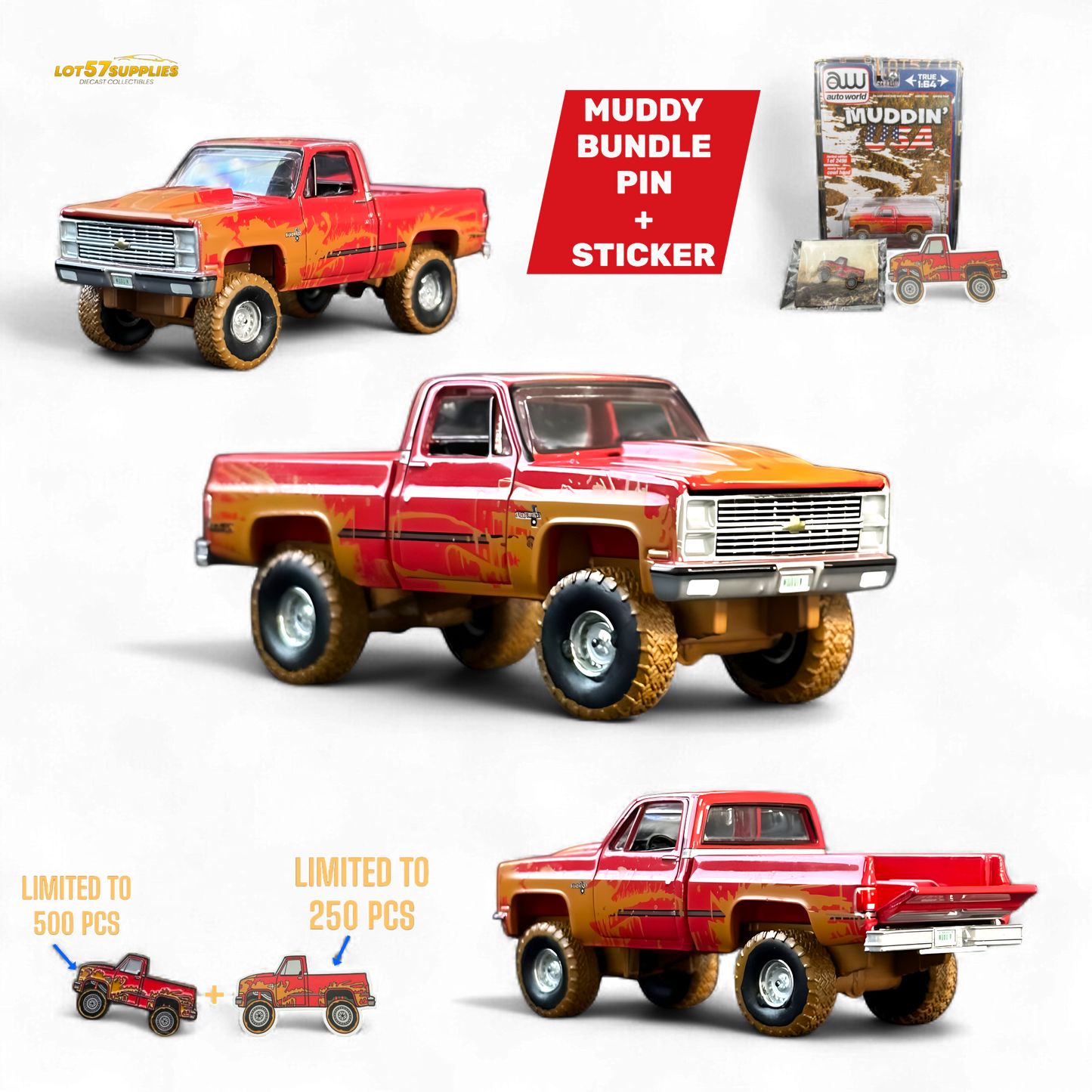 Auto World 1983 Chevrolet Silverado K10 Lifted 1:64