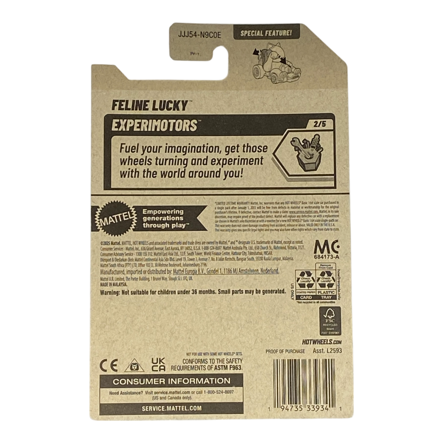Hot Wheels Feline Lucky - Experimotors Series 2/5