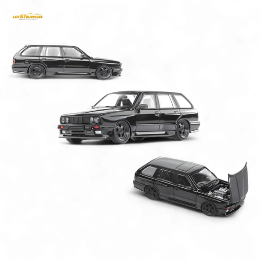 Mortal BMW E30 Cambered Full Black 1:64