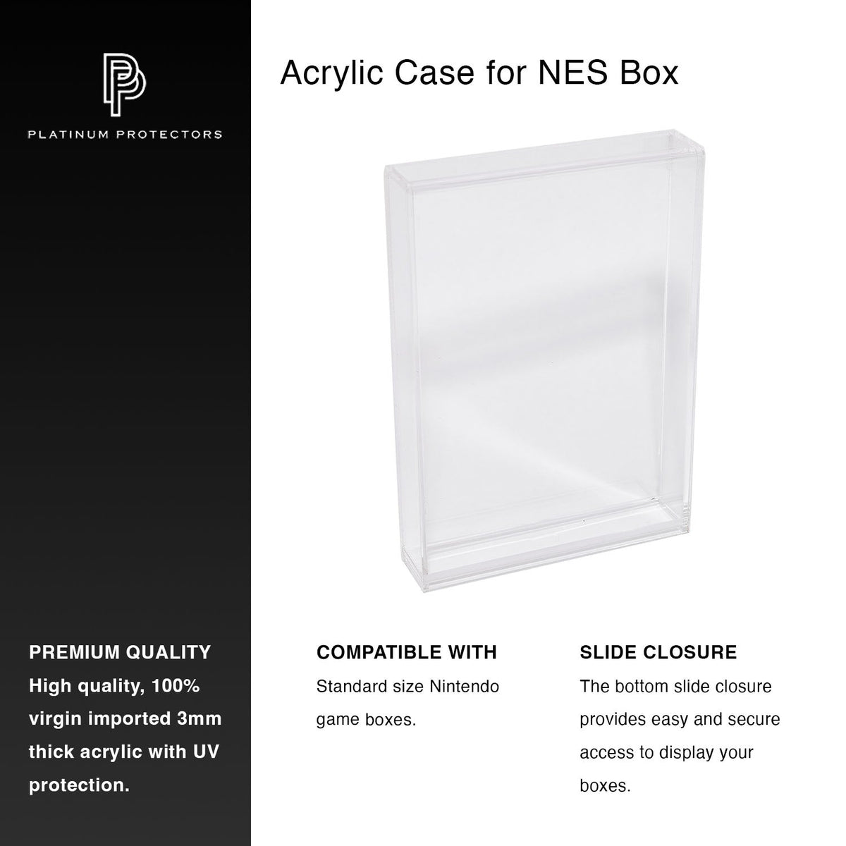 Acrylic Nintendo NES Game Box Case