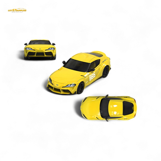OM Model Toyota Supra A90 Initial D Ghost in Yellow 1:64