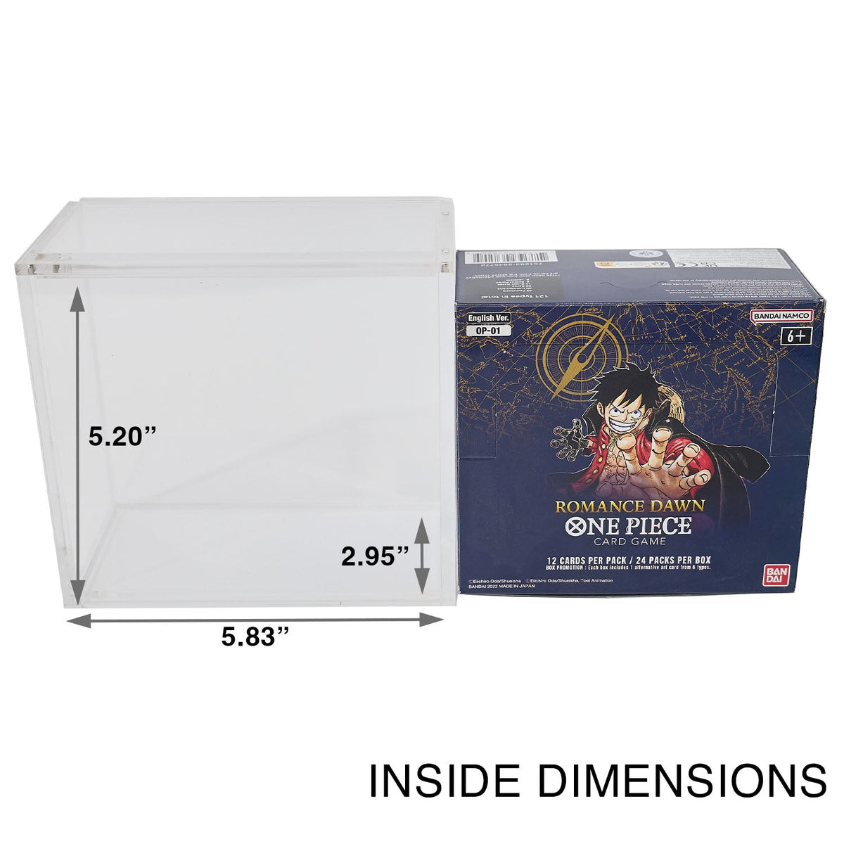 One Piece Booster Box Original Print OP-01-02 Acrylic Case