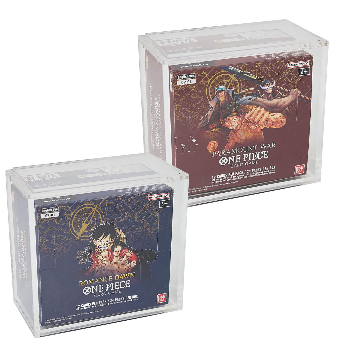 One Piece Booster Box Original Print OP-01-02 Acrylic Case