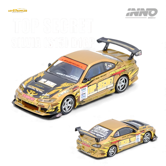 (Pre-Order) INNO64 Top Secret Silvia S15 D1GP 2004 Gold 1:64