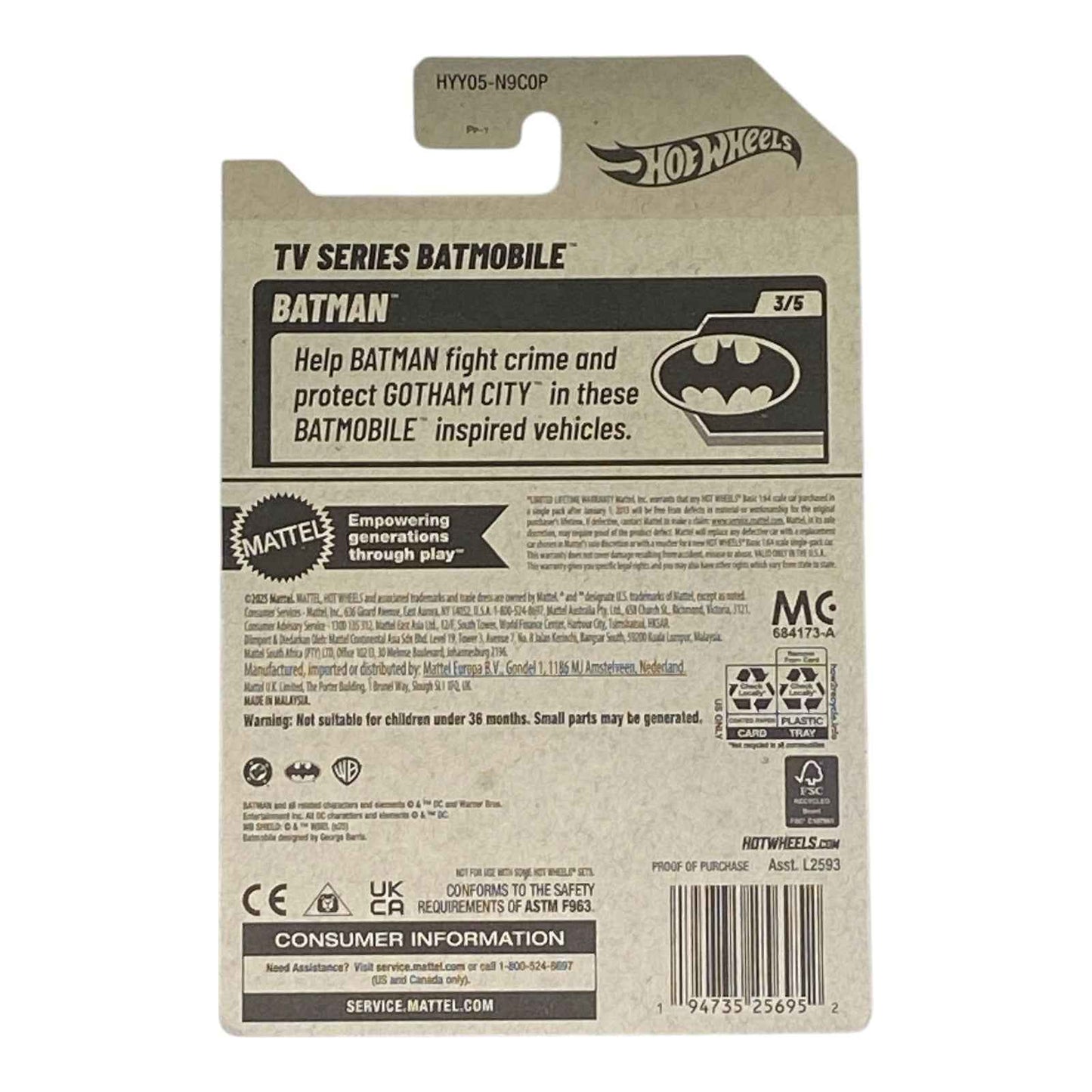 Hot Wheels TV Series Batmobile | Batman Series 3/5