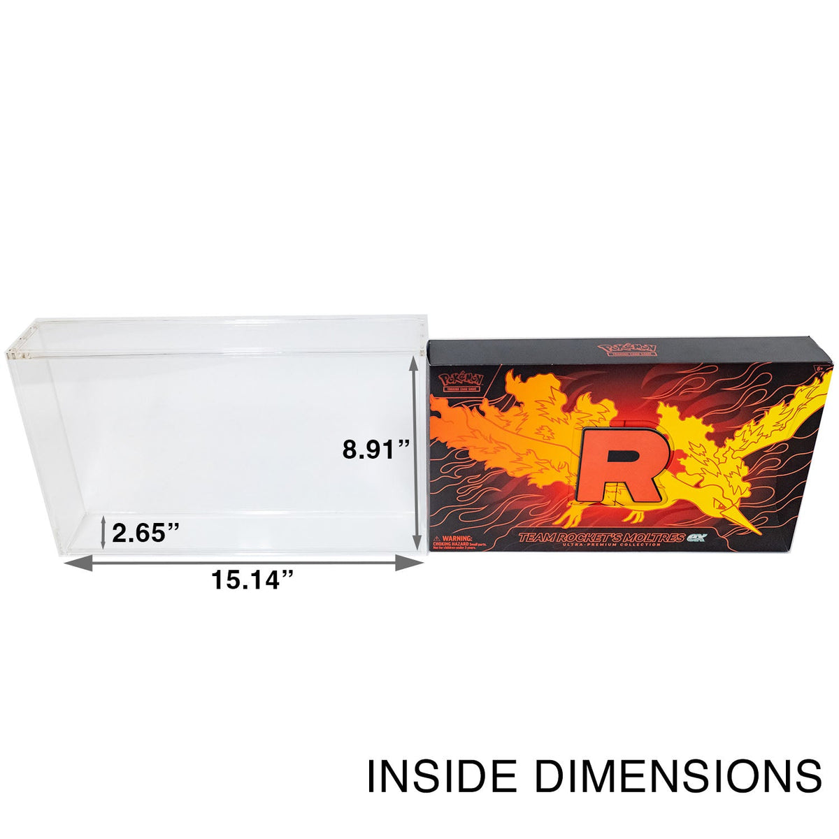 Pokémon Team Rocket's Moltres EX UPC Ultra-Premium Collection Acrylic Case
