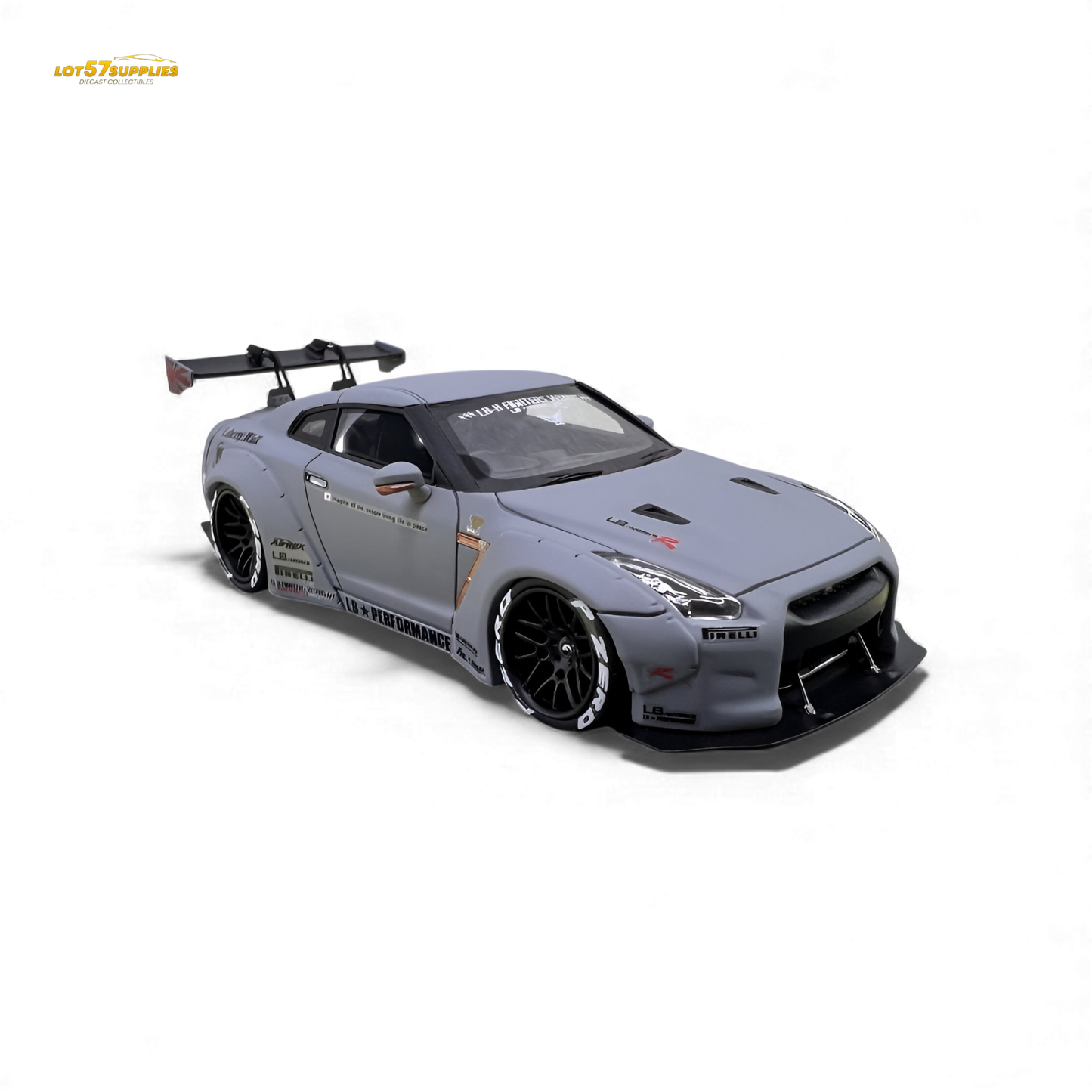404ERROR LB-Works Nissan Skyline GT-R R35 Fighter Grey 1:64
