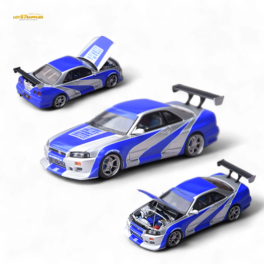 Focal Horizon Skyline GT-R R34 NFS Silver Blue 1:64