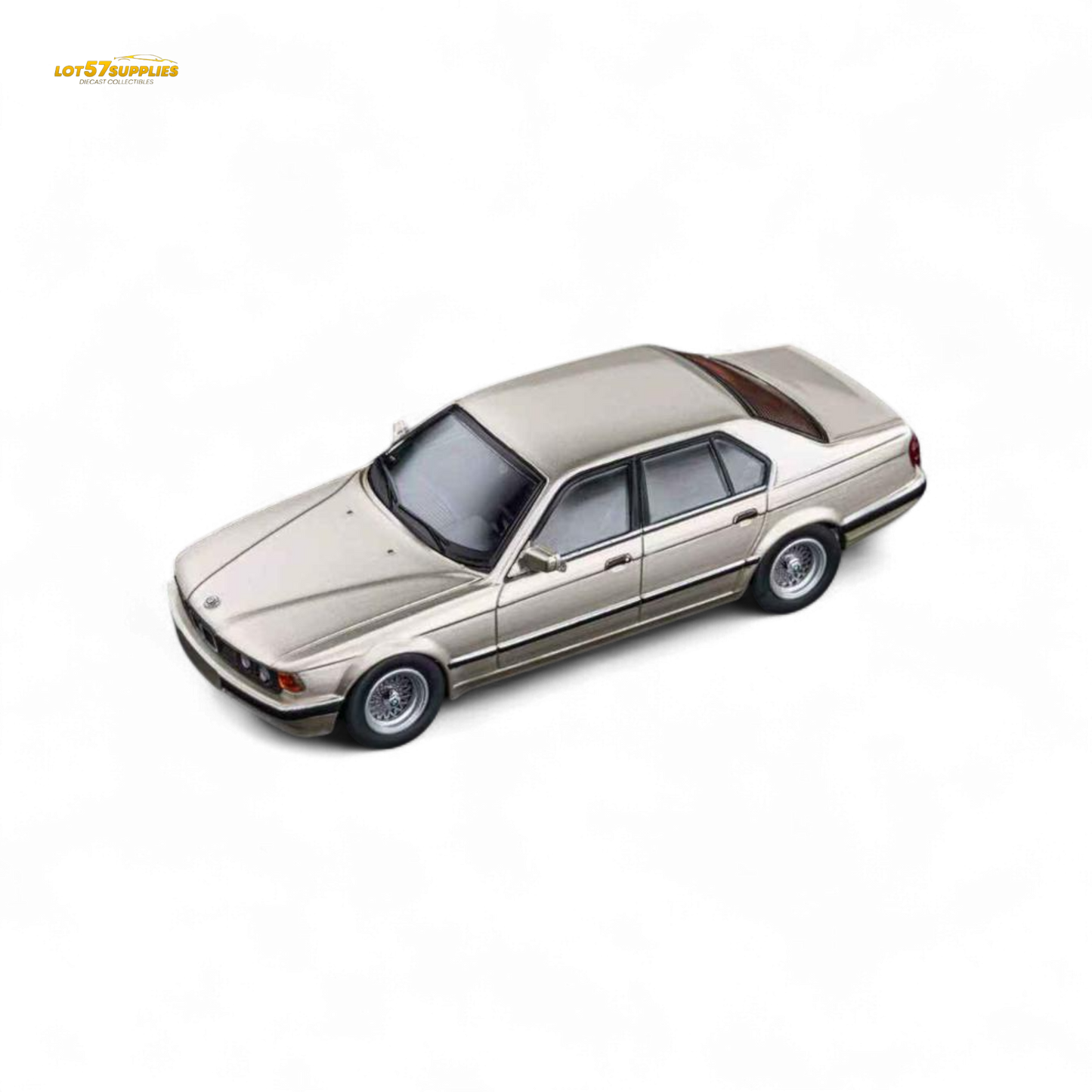 DCM BMW E32 7-Series Sedan Cashmere Beagle Gold 1:64