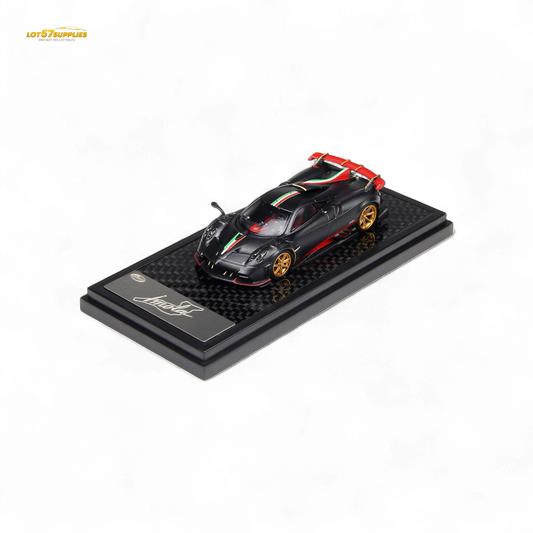 LCD Pagani Imola Matte Black Carbon Italian Stripe 1:64
