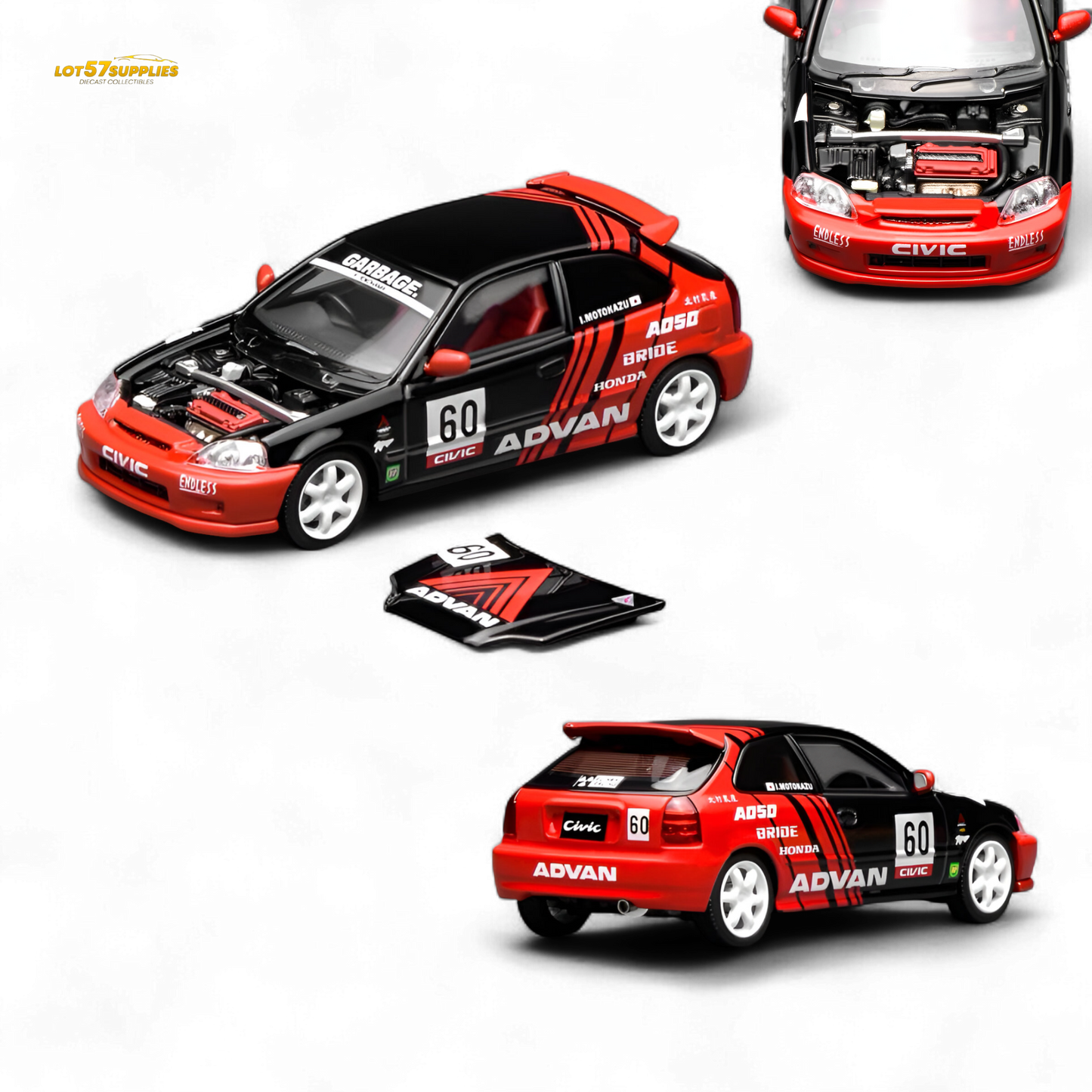 Motorhelix Honda Civic Type R EK9 Advan Livery 1:64