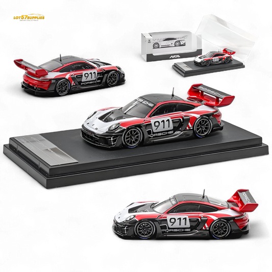 (Pre-Order) HKM Porsche 911 GT3 R Rennsport Red-White 1:64
