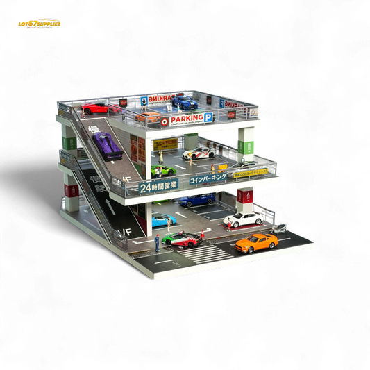 Shou Cang Jia Japanese Ramp Parking Lot Dark Green 73449B 1:64