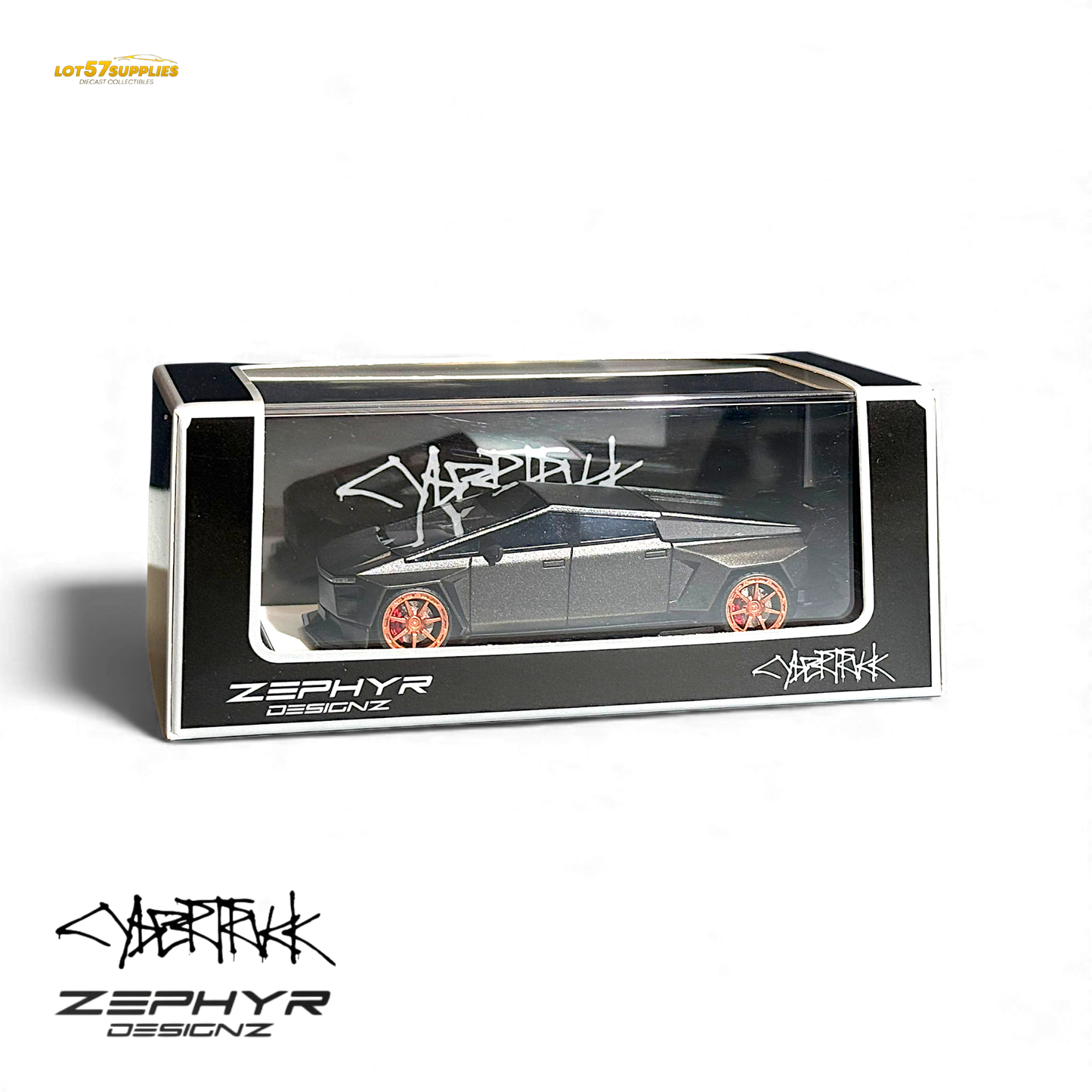 404ERROR Tesla Cybertruck Custom Widebody - Matte Gray 1:64